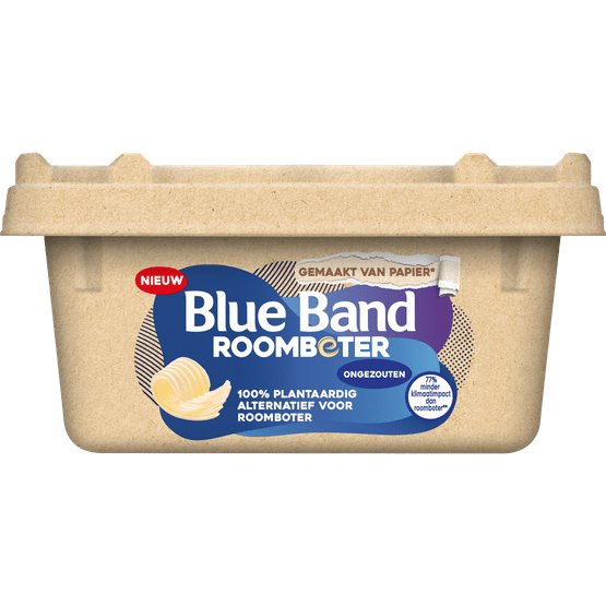Foto van Blue Band Roombeter ongezouten smeerbaar op witte achtergrond