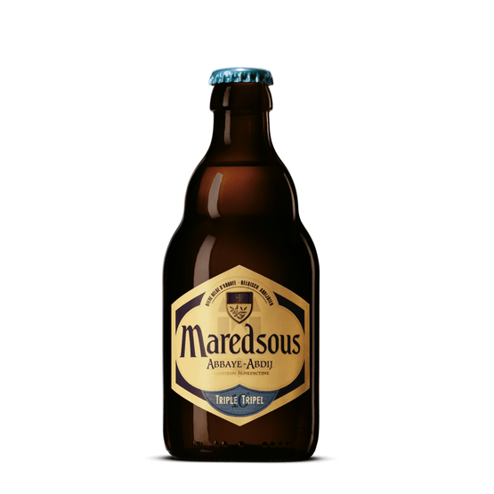 Foto van Maredsous Tripel op witte achtergrond