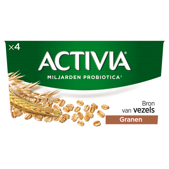 Foto van Activia Yoghurt granen 4 stuks op witte achtergrond