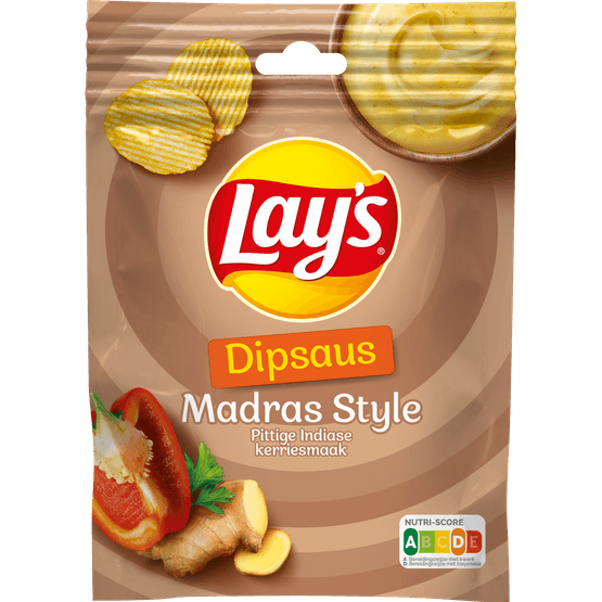 Foto van Lay's Dipsaus madras op witte achtergrond