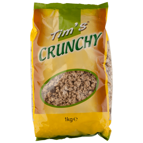 Foto van Tim's Muesli crunchy op witte achtergrond