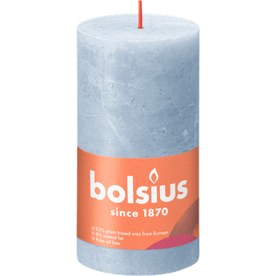 Bolsius Kaars rustiek sky blue 130/68