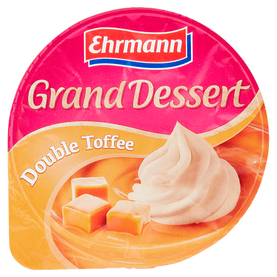 Foto van Ehrmann Grand dessert double toffee op witte achtergrond