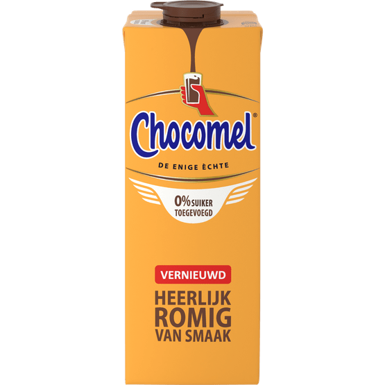 Foto van Chocomel Chocolademelk 0% op witte achtergrond