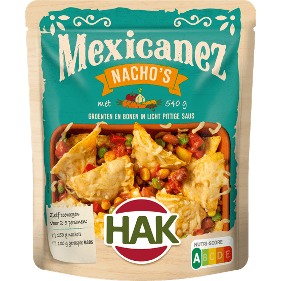 Foto van Hak Mexicanez nachos op witte achtergrond