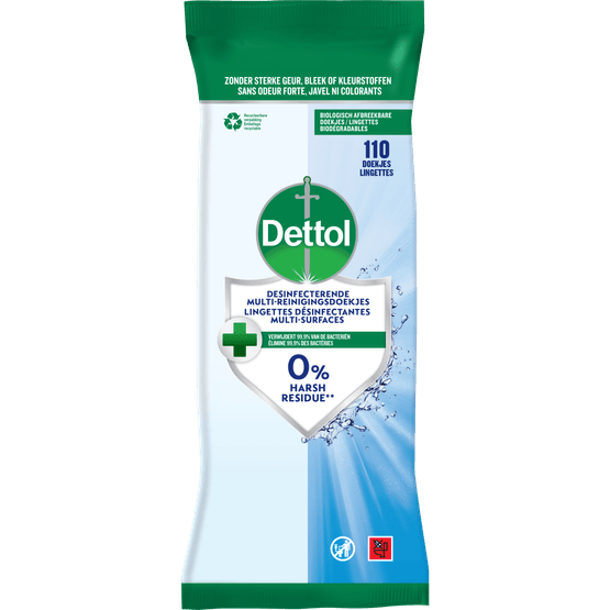 Foto van Dettol Multi reinigingsdoekjes antibacterieel op witte achtergrond