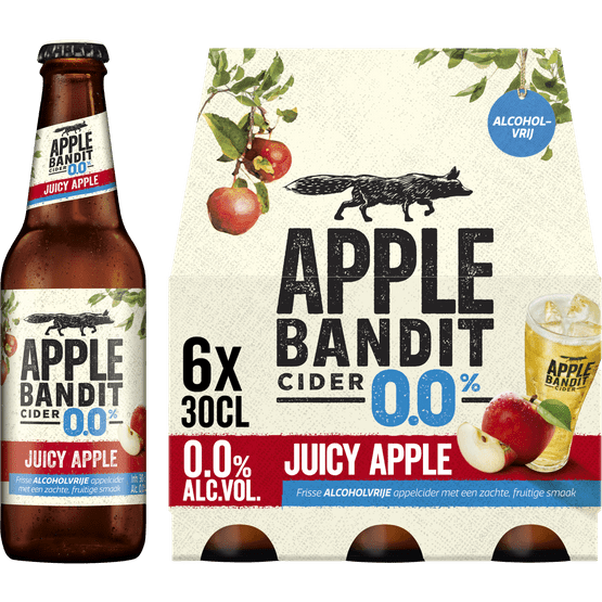 Foto van Apple Bandit Cider 0.0 op witte achtergrond