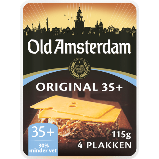 Foto van Old Amsterdam 35+ plakken op witte achtergrond