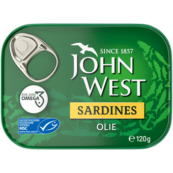John West Sardinefilet zonder graat in zonnebloemolie