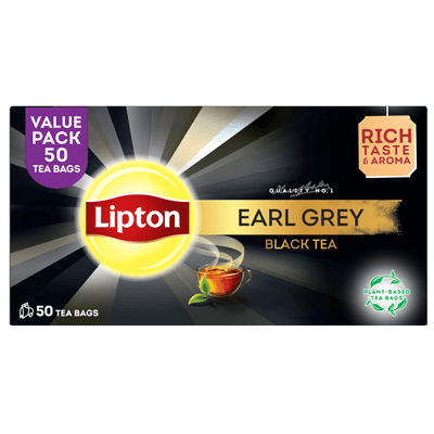 Lipton Zwarte thee rich earl grey kop 50 zk.