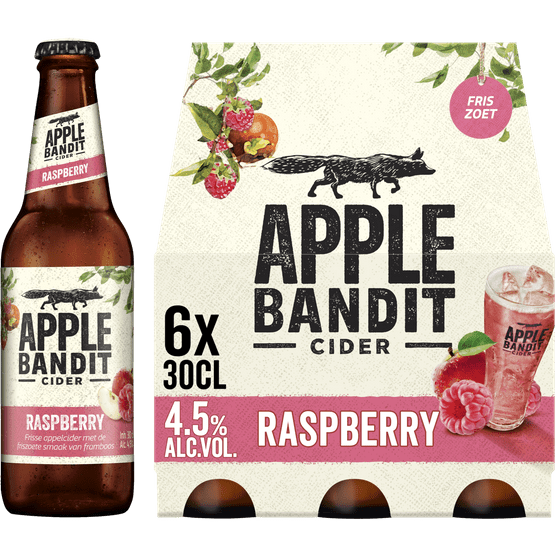 Foto van Apple Bandit Raspberry op witte achtergrond