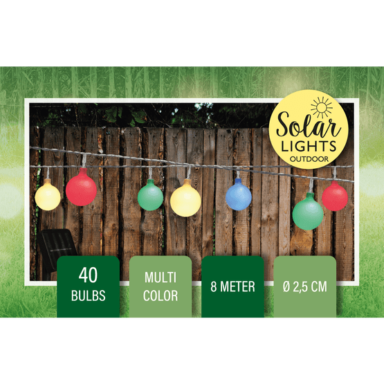 Foto van Solar led partyverlichting op witte achtergrond