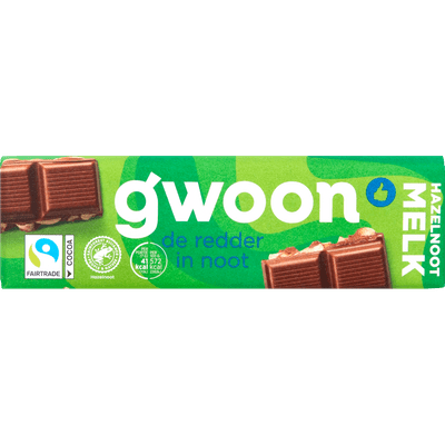 G'woon Chocoladereep melk hazelnoot