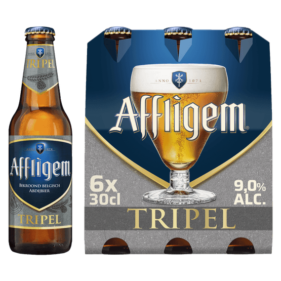 Foto van Affligem Tripel 6x30cl op witte achtergrond