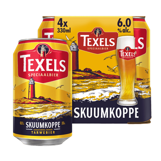 Foto van Texels Skuumkoppe 4x330ml op witte achtergrond