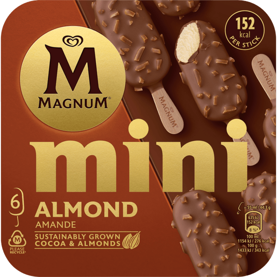 Foto van Ola Magnum mini almond op witte achtergrond