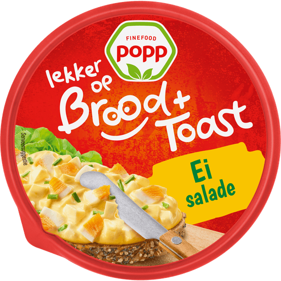 Foto van Popp Brood & toast ei salade op witte achtergrond