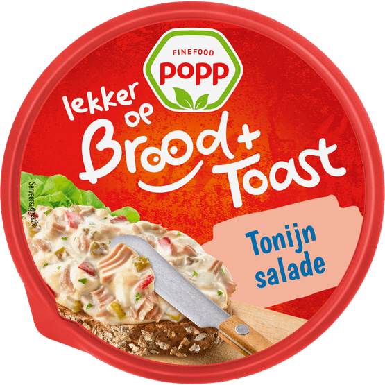 Foto van Popp Brood & toast tonijn salade op witte achtergrond