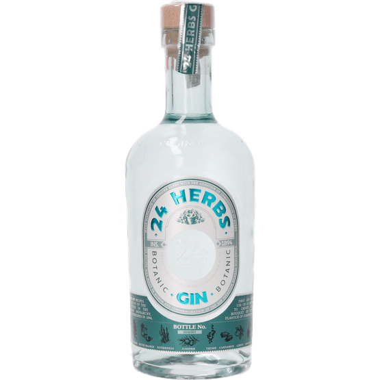 Foto van 24 Herbs Gin op witte achtergrond