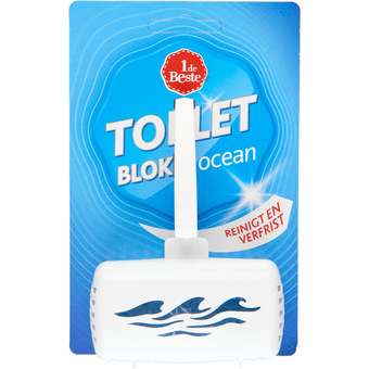 1 de Beste Toiletblok met houder aqua 