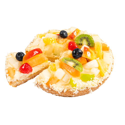 Foto van DekaVers Maandtaartje fruitmix op witte achtergrond
