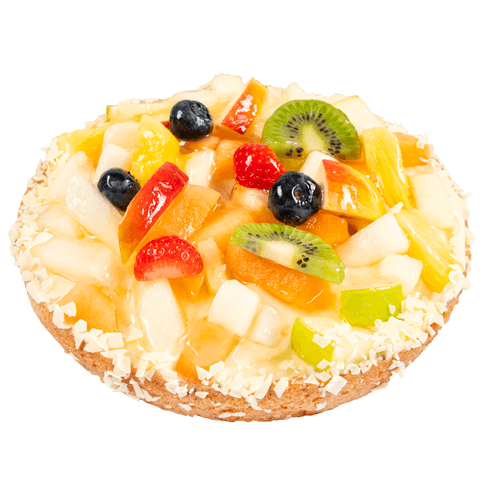 Foto van DekaVers Maandtaartje fruitmix op witte achtergrond