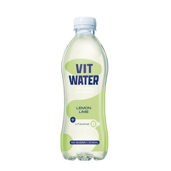 Foto van Vitwater Refresh lemon lime op witte achtergrond