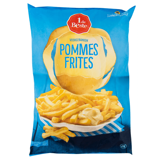 Foto van 1 de Beste Pommes frites op witte achtergrond