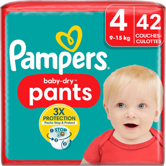 Foto van Pampers Baby dry pants maat 4 valuepack op witte achtergrond