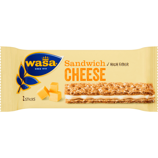 Foto van Wasa Sandwich cheese op witte achtergrond