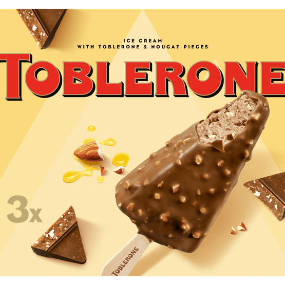 Foto van Toblerone Ice sticks 3 st. op witte achtergrond