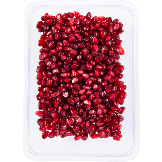 Foto van Healthy Hand Granaatappelpitjes op witte achtergrond