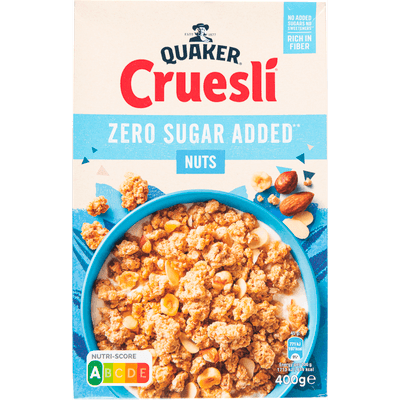 Quaker Cruesli noten zero sugar