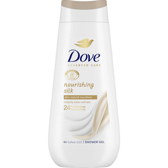 Foto van Dove Douchegel nourishing silk op witte achtergrond