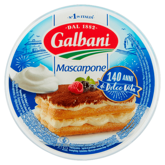 Foto van Galbani Mascarpone op witte achtergrond