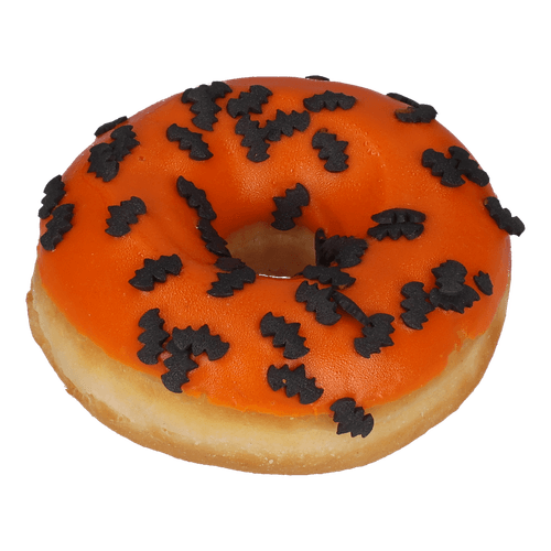 Foto van Halloween donuts ongevuld op witte achtergrond