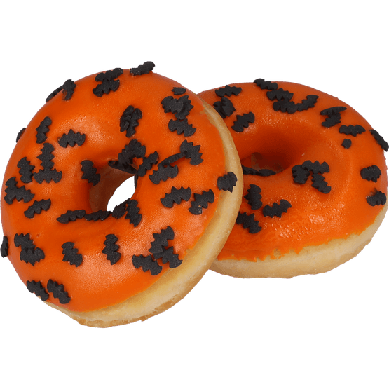 Foto van Halloween donuts ongevuld op witte achtergrond