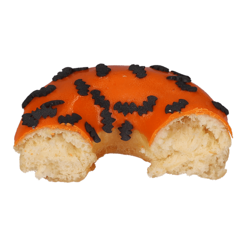 Foto van Halloween donuts ongevuld op witte achtergrond