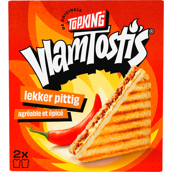 Foto van Topking Vlamtosti 2 stuks op witte achtergrond