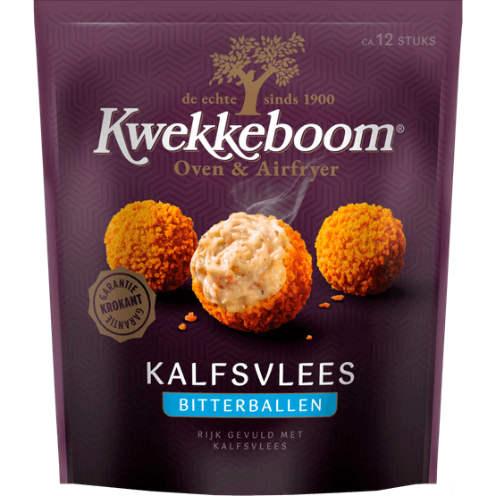 Foto van Kwekkeboom Kalfsbitterballen voor in de oven 12 stuks op witte achtergrond