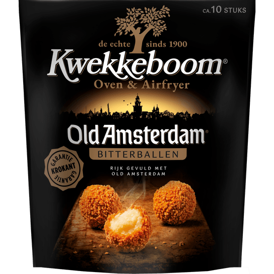 Foto van Kwekkeboom Old Amsterdam oven bitterballen op witte achtergrond