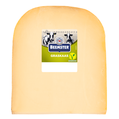 Foto van DekaVers Beemster graskaas 48+ op witte achtergrond