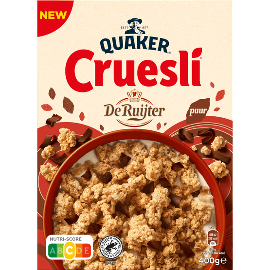 Foto van Quaker Cruesli de ruijter op witte achtergrond