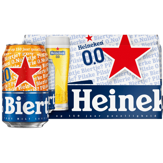 Foto van Heineken Pilsener alcoholvrij 6x33cl op witte achtergrond