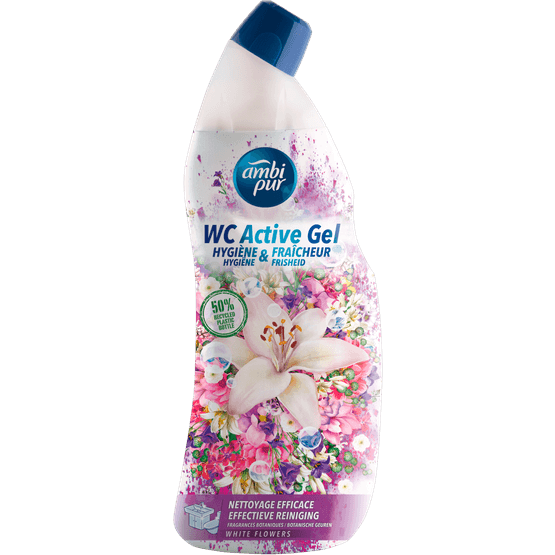 Foto van Ambi Pur Wc active gel white flowers op witte achtergrond