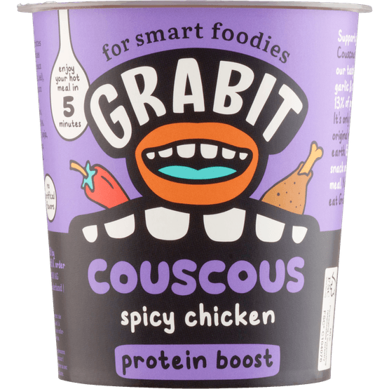 Foto van Grabit Couscous spicy chicken op witte achtergrond