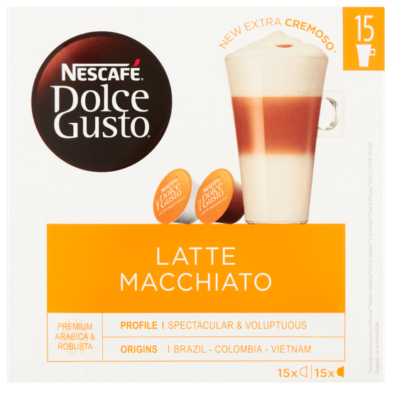 Foto van Nescafé Dolce gusto latte macchiato op witte achtergrond