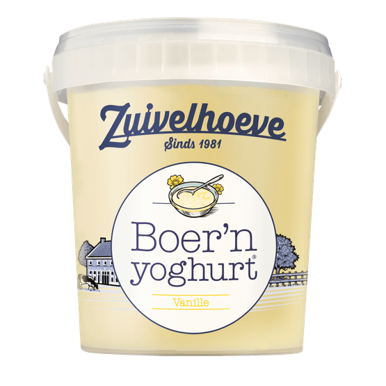 Foto van Zuivelhoeve Boern yoghurt vanille op witte achtergrond