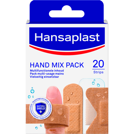 Foto van Hansaplast Mix pack pleisters op witte achtergrond