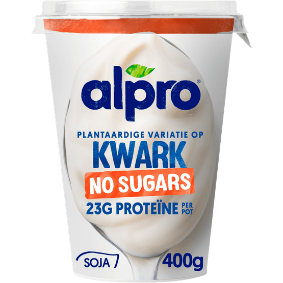 Foto van Alpro Plantaardige variatie op kwark ongezoet op witte achtergrond